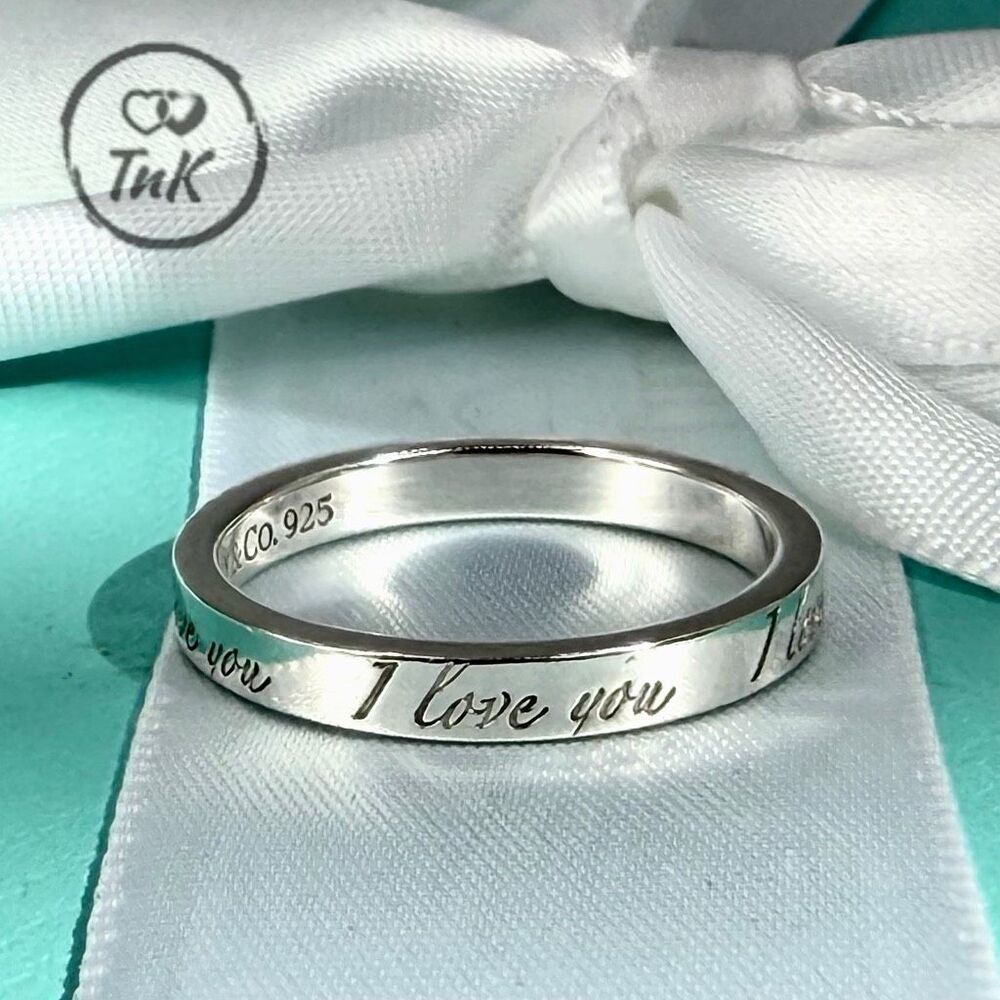 Tiffany Retired Notes "I Love You" Ring - Sterling Silver - Size 6.75 - Picture 8 of 16